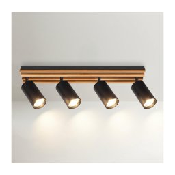Brilagi - Spot SELE WOOD, 4x GU10, 30W, 230V, negru/lemn