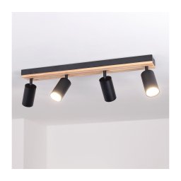 Brilagi - Spot SELE WOOD ACOUSTIC, 4x GU10, 30W, 230V, negru/lemn
