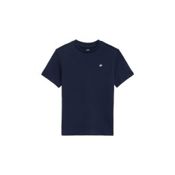 WE Fashion Tricou bleumarin / negru / alb
