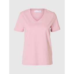 SELECTED Tricou 'SLFESSENTIAL' roz deschis