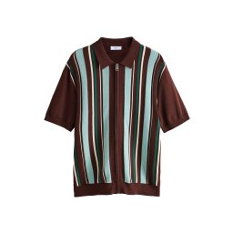 Next Geacă tricotată albastru pastel / verde / roșu burgundy