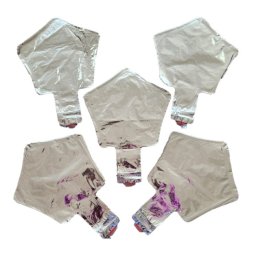 Set 5 baloane folie stea argintie 25 cm