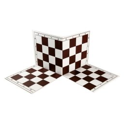 Tabla de sah din PVC - 57 mm pliabila in 4, Maro
