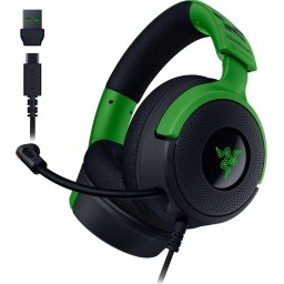 RAZER Kraken V4 X negru-verde Minecraft Edition