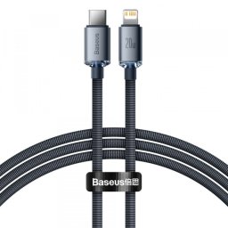 Cablu Date si Incarcare USB-C - Lightning Baseus Crystal Shine Series, 20W, 1.2m, Negru CAJY000201