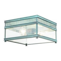 Elstead HOLBORN-F-VDG - Aplica de exterior HOLBORN 2xE27/60W/230V IP44 turcoaz