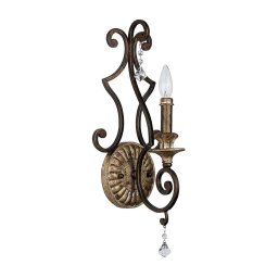 Quoizel QZ-MARQUETTE1 - Aplica de perete MARQUETTE, 1xE14/60W/230V, bronz