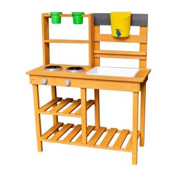 2Kids Toys - Bucătărie de grădină din lemn cu chiuvetă