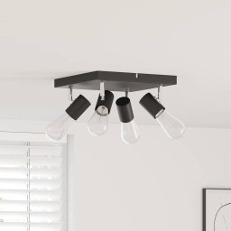 Spot de tavan Negru 26,5 x 26 x 11,5 cm Metal GartenMobel Dekor