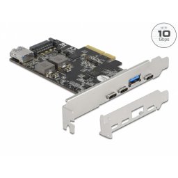 PCI Express cu 3 x USB 3.2 Gen 2-C + 2 x USB-A LPFF, Delock 90060