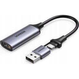 HDMI - USB-A / USB-C, 4K 60Hz, 1080p 30Hz, gri