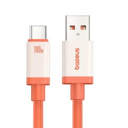 Cablu Date si Incarcare USB-A - USB-C Zero Degree Series, 100W, 2m, Rosu