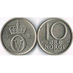 Norvegia 1987 - 10 ore, circulata