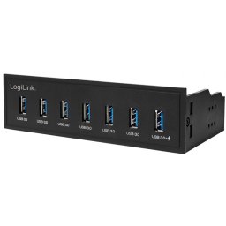 LOGILINK UA0342 USB 3.0 hub 7-port 5.25" negru