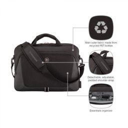 Wenger, XE Brief 16, 16 Laptop Briefcase with Tablet Pocket, Black 653300