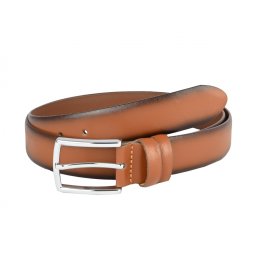 Curea barbati eleganta, din piele naturala maro 3.4 cm - 00002283MD