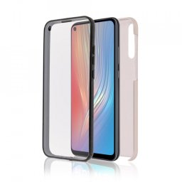 Husa Samsung Galaxy A10 - 360 Fully cu Spate din Policarbonat si Folie din Silicon - Crem