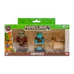 Figurine minecraft topeez 3 buc in cutie pillager drowned goat pmimc2221pdg
