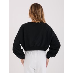 Hanorac crop Malibu negru