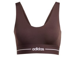 ADIDAS PERFORMANCE Sutien sport 'Hyperglam' ciocolatiu / alb