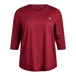 Active by Zizzi Tricou funcțional 'Abasic One' roșu bordeaux / alb