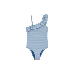 WE Fashion Costum de baie întreg albastru / alb