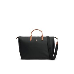 TOMMY HILFIGER Geantă de călătorie maro coniac / negru