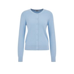 WE Fashion Geacă tricotată albastru deschis