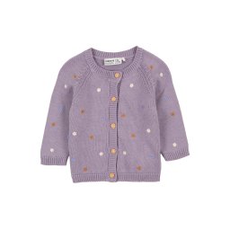 NAME IT Geacă tricotată 'NBFTIFLOW' crem / azuriu / maro / mov lavandă
