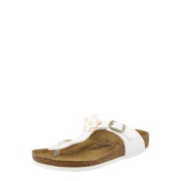 BIRKENSTOCK Sandale 'Gizeh Flowers' rosé / alb