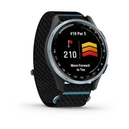 Smartwatch J1, Cloud blue aluminium bezel with black/azure ComfortFit fabric band
