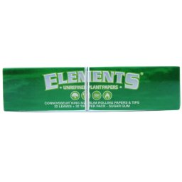 Foite verzi + 32 Filtre Elements Green canepa nealbita KS110mm x32