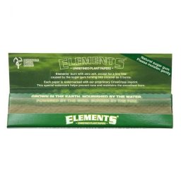 Foite verzi Elements Green canepa nealbita King Size 110mm x32