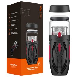 Men's Play - masturbator automat rotativ pentru bărbați - negru