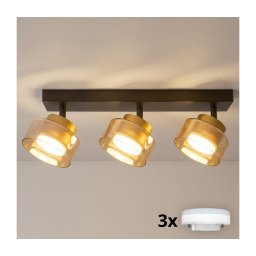 Brilagi - LED Spot AURA LUX 3xGX53/30W/230V negru/auriu
