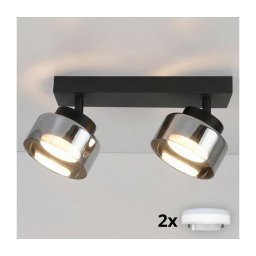 Brilagi - LED Lampă spot AURA LUX 2xGX53/30W/230V negru/fumuriu