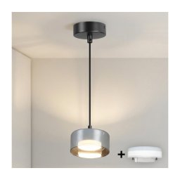 Brilagi - LED Pendul suspendat pe cablu AURA LUX 1xGX53/30W/230V negru/fumuriu