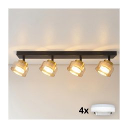 Brilagi - LED Spot AURA LUX, 4x GX53, 30W, 230V, negru/auriu