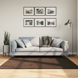 Covoare de zona Patrat HUARTE Maro 160 x 160 cm Poliester GartenMobel Dekor