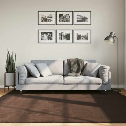 Covoare de zona Patrat HUARTE Maro 200 x 200 cm Poliester GartenMobel Dekor