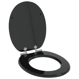 Capacul de toaleta Negru 44 x 38 cm Placa MDF GartenMobel Dekor