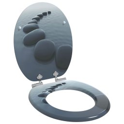 Capacul de toaleta Gri 44 x 38 cm Placa MDF GartenMobel Dekor