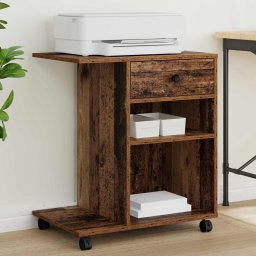 Suport pentru imprimanta cu sertar Lemn vechi 60 x 40 x 68.5 cm GartenMobel Dekor