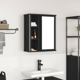 Dulap de baie cu oglinda stejar negru 50x21x60 cm GartenMobel Dekor