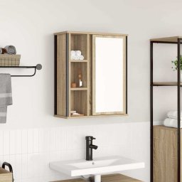 Dulap de baie cu oglinda Stejar Sonoma 50x21x60 cm GartenMobel Dekor