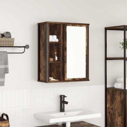 Dulap de baie cu oglinda stejar afumat 50x21x60 cm GartenMobel Dekor