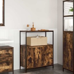 Dulap de baie cu rafturi stejar afumat 76,5x35x95 cm GartenMobel Dekor