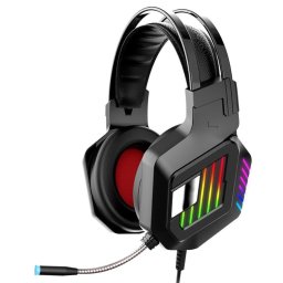 Casti pentru gaming Andowl Q E8 cu microfon si iluminare RGB