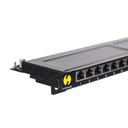 Netrack patchpanel 19'' 24 ports cat. 5e FTP LSA, 0,5U with shelf