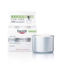 Eucerin Hyaluron-Filler+3x Effect Day Care Refill SPF 15 Femei 50ml